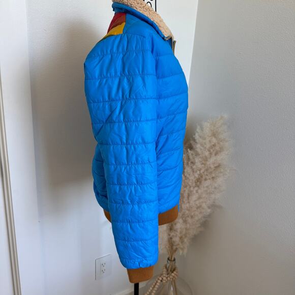 Aviator Nation Sunburst Winter Puffer Jacket- Dresden Blue Size Small - Picture 4 of 14